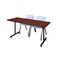 Kobe Rectangle Training Table, 60" W, 29" H, Laminate Top, Cherry MKTRCT6030CH47GY - alternate 1